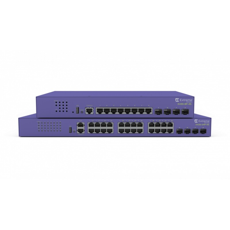 ExtremeSwitching X435 Gestionado Gigabit Ethernet (10/100/1000) Energa sobre Ethernet (PoE) 1U Violeta