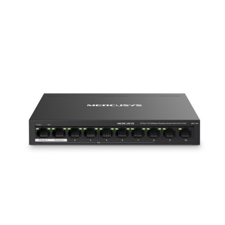 MS110P switch Gestionado Fast Ethernet (10/100) Energa sobre Ethernet (PoE) Negro