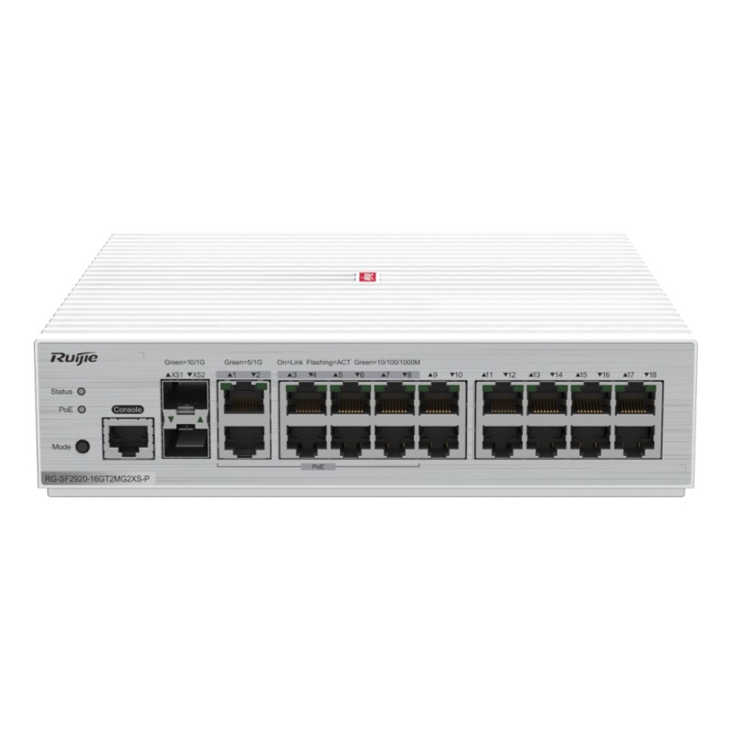RG-SF2920-16GT2MG2XS-P switch 2U Blanco