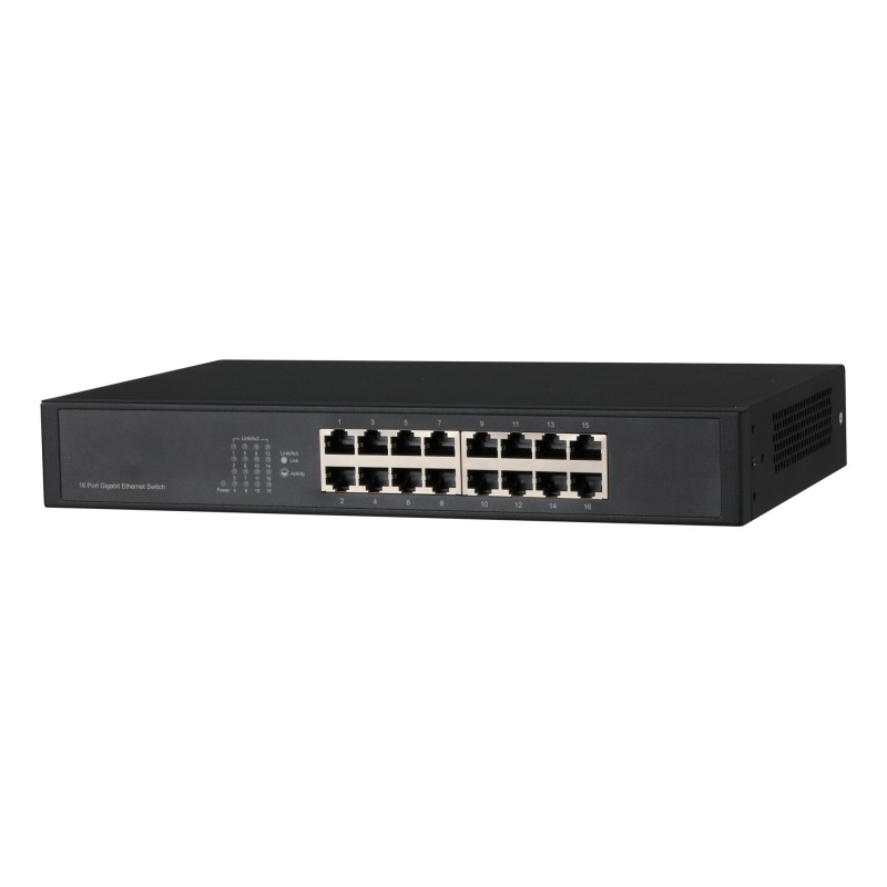 PFS3016-16GT switch No administrado L2 Gigabit Ethernet (10/100/1000) Negro