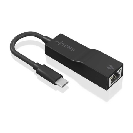 Conversor USB3.1 Gen1 USB-C a Ethernet Gigabit 10/100/1000 Mbps  Negro  11 cm