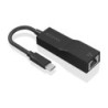 Conversor USB3.1 Gen1 USB-C a Ethernet Gigabit 10/100/1000 Mbps  Negro  11 cm