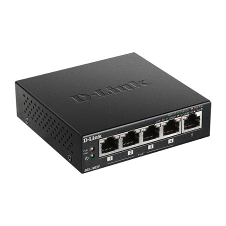 DGS-1005P No administrado L2 Gigabit Ethernet (10/100/1000) Energa sobre Ethernet (PoE) Negro