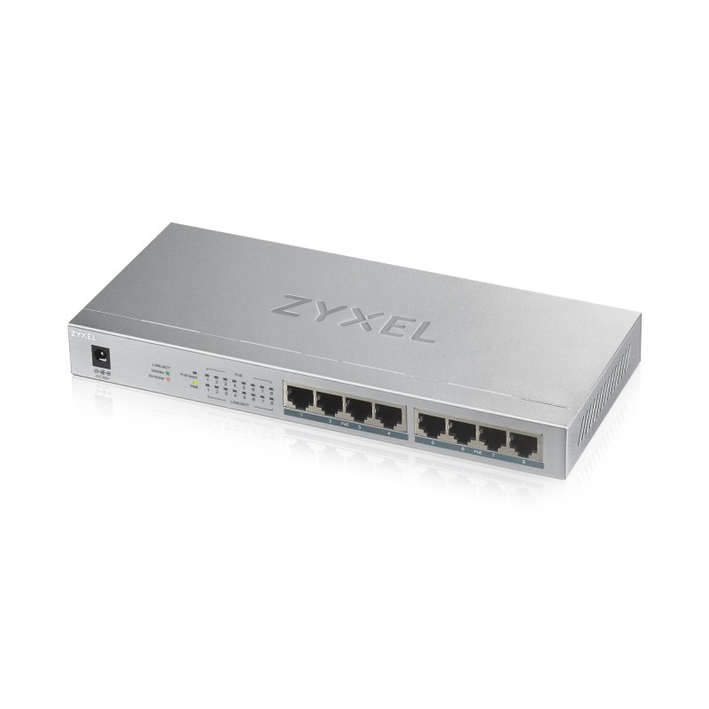 GS1008HP No administrado Gigabit Ethernet (10/100/1000) Energa sobre Ethernet (PoE) Gris