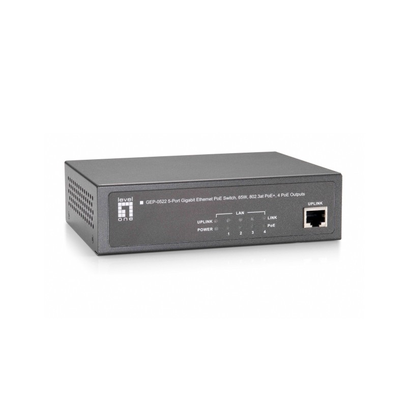 GEP-0522 switch Gigabit Ethernet (10/100/1000) Energa sobre Ethernet (PoE) Gris
