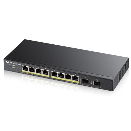 GS1900-10HP Gestionado L2 Gigabit Ethernet (10/100/1000) Energa sobre Ethernet (PoE) 1U Negro