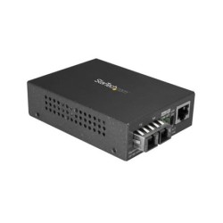 Conversor de Medios de Fibra SC Monomodo Para Redes 10/100/1000Mbps - Gigabit Ethernet a Fibra SC - 1310nm  10km - TAA