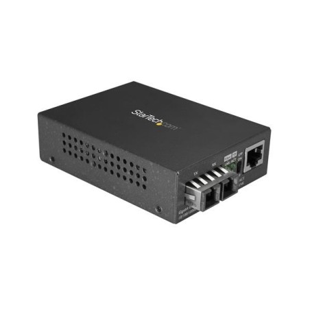 Conversor de Medios de Fibra SC Monomodo Para Redes 10/100/1000Mbps - Gigabit Ethernet a Fibra SC - 1310nm  10km - TAA