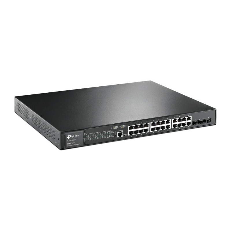 JetStream TL-SG3428MP switch Gestionado L2+ Gigabit Ethernet (10/100/1000) Energa sobre Ethernet (PoE) 1U Negro