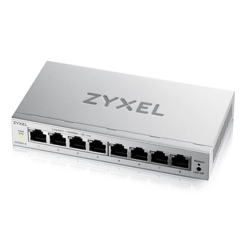 GS1200-8V3 Gestionado L2 Gigabit Ethernet (10/100/1000) Escritorio Gris