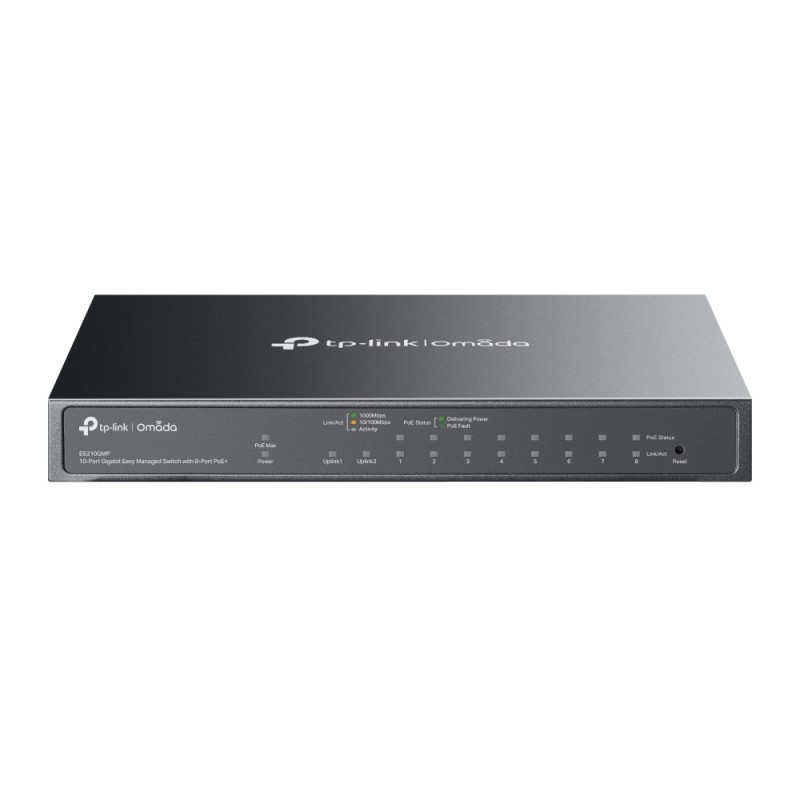 Omada ES210GMP switch Gestionado Gigabit Ethernet (10/100/1000) Energa sobre Ethernet (PoE) Negro