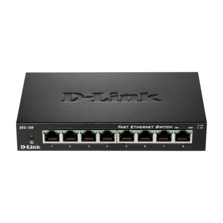 DES-108 switch No administrado L2 Gigabit Ethernet (10/100/1000) Escritorio Negro