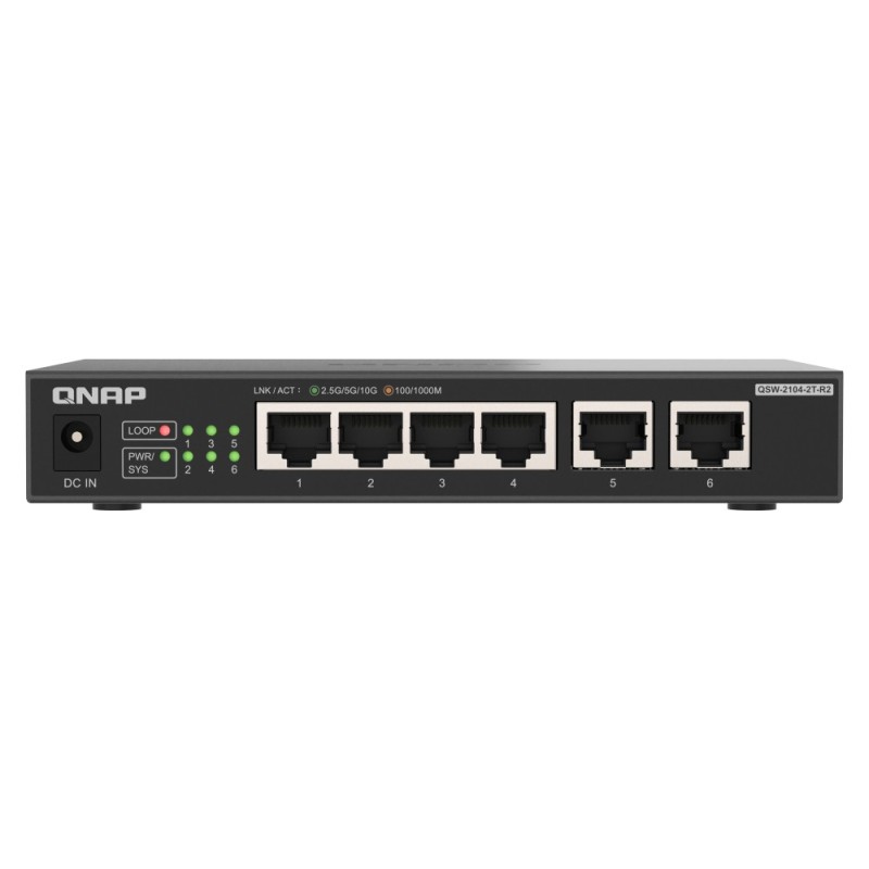 QSW-2104-2T-R2 switch No administrado 10G Ethernet (100/1000/10000) Escritorio Negro