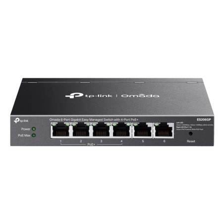 Omada ES206GP switch Gestionado Gigabit Ethernet (10/100/1000) Energa sobre Ethernet (PoE) Negro