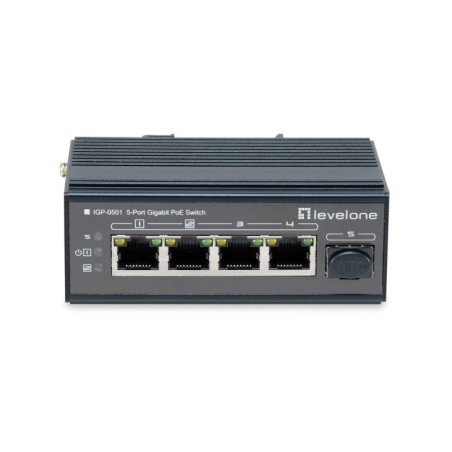 IGP-0501 switch Gigabit Ethernet (10/100/1000) Energa sobre Ethernet (PoE) Negro