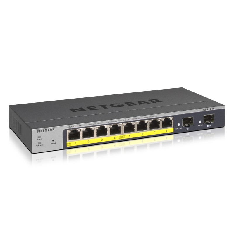 GS110TP Gestionado L2/L3/L4 Gigabit Ethernet (10/100/1000) Energa sobre Ethernet (PoE) Gris
