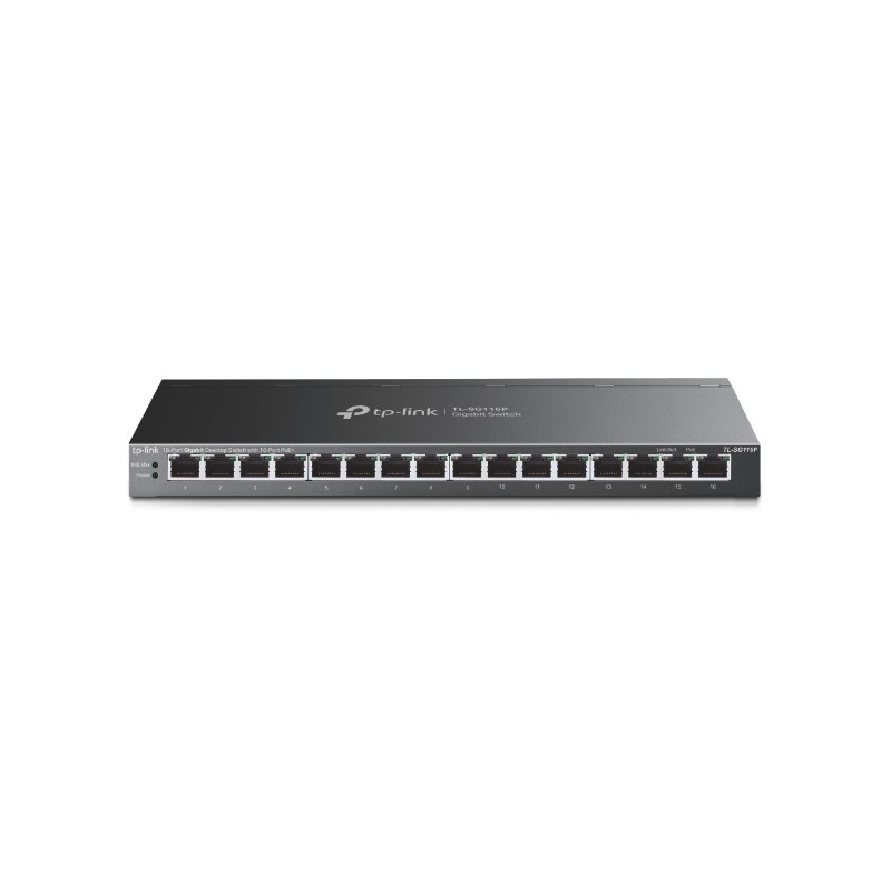 TL-SG116P switch No administrado Gigabit Ethernet (10/100/1000) Energa sobre Ethernet (PoE) Negro