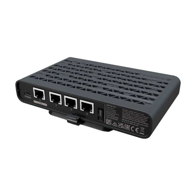 hAP be lite router inalmbrico Ethernet Doble banda (2 4 GHz / 5 GHz) Negro