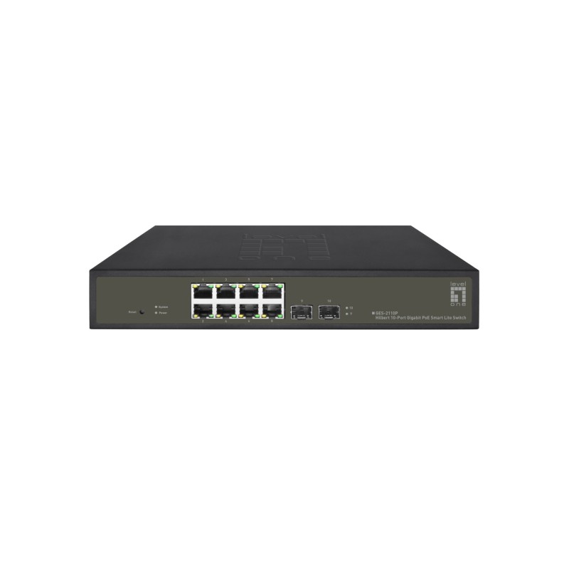 GES-2110P switch Gestionado L2 Gigabit Ethernet (10/100/1000) Energa sobre Ethernet (PoE) Negro