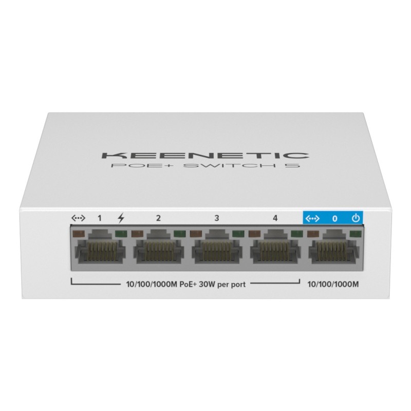 PoE+ Switch 5 (KN-4610) Switch Gigabit de 5 puertos con 4 puertos PoE+ y asignacin de energa de 60 W