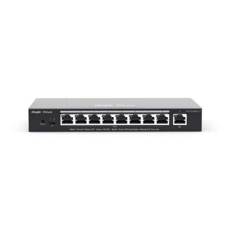 RG-ES209GC-P switch Gestionado Gigabit Ethernet (10/100/1000) Energa sobre Ethernet (PoE) Negro
