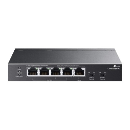 TL-SG1005P-PD switch Gigabit Ethernet (10/100/1000) Energa sobre Ethernet (PoE) Negro
