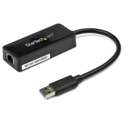 Adaptador de Red Ethernet USB 3.0 - Adaptador NIC con Soporte para USB - USB a RJ45 - con Puerto USB de Paso