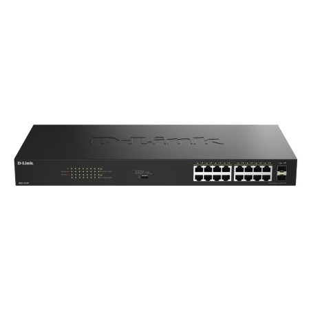 DGS-1018P No administrado Gigabit Ethernet (10/100/1000) Energa sobre Ethernet (PoE) Negro