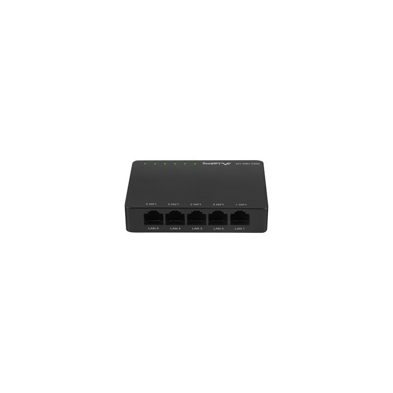 DSP2-1005-12V switch No administrado Gigabit Ethernet (10/100/1000) Negro