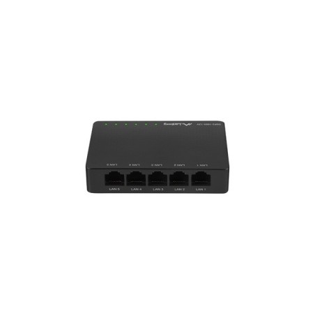 DSP2-1005-12V switch No administrado Gigabit Ethernet (10/100/1000) Negro