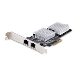 Tarjeta PCI Express Adaptadora de Red Ethernet de 2 Puertos RJ45 - Tarjeta de Red para Servidores o PCs - con Soporte para Trama