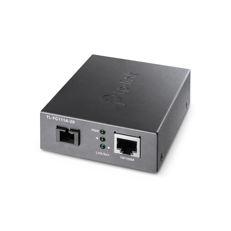 TL-FC111A-20 convertidor de medio 100 Mbit/s Monomodo Negro