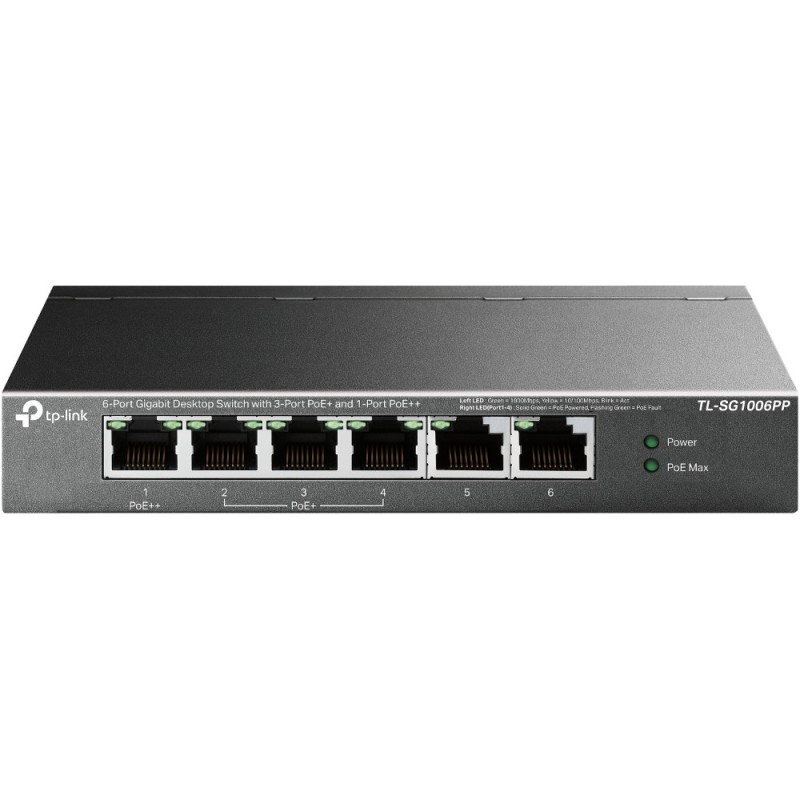 TL-SG1006PP switch No administrado Gigabit Ethernet (10/100/1000) Energa sobre Ethernet (PoE) Gris