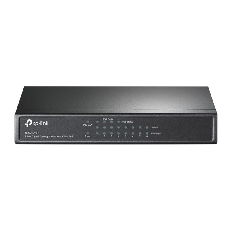 TL-SG1008P Gestionado Gigabit Ethernet (10/100/1000) Energa sobre Ethernet (PoE) Gris