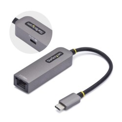 Adaptador de Red USB Tipo C a Ethernet - Adaptador de Red Externo USB-C a RJ45 2 5/1Gb - NBASE-T - USB 3.1 - Entrega de Alimenta