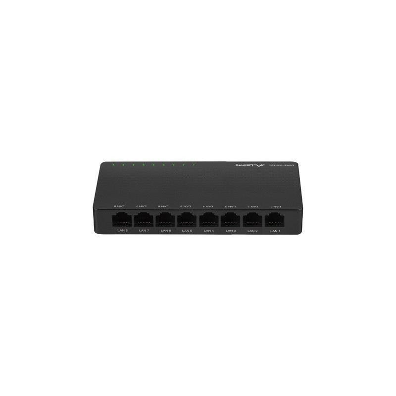 DSP2-1008-12V switch No administrado Gigabit Ethernet (10/100/1000) Negro