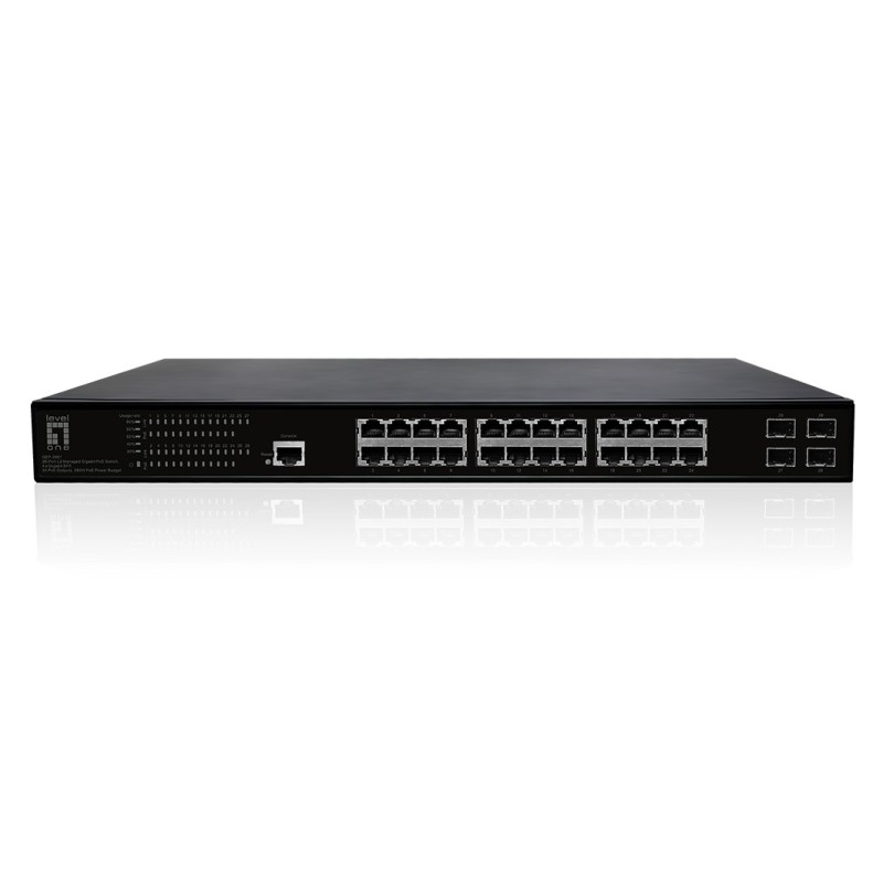 GEP-2861 switch Gestionado L2 Gigabit Ethernet (10/100/1000) Energa sobre Ethernet (PoE) 1U Negro