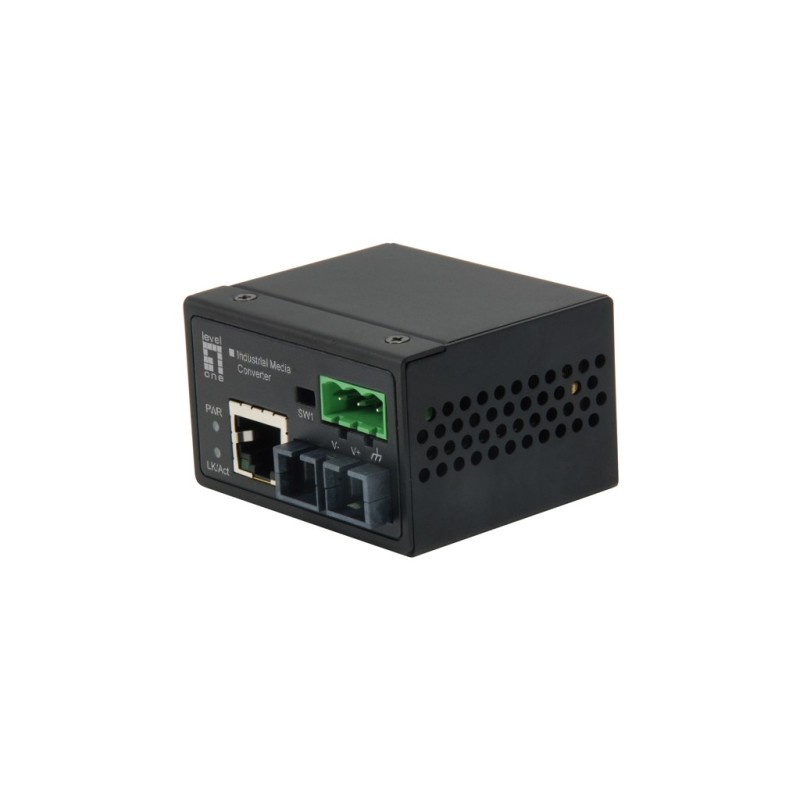 IEC-4301 convertidor de medio 100 Mbit/s Monomodo Negro