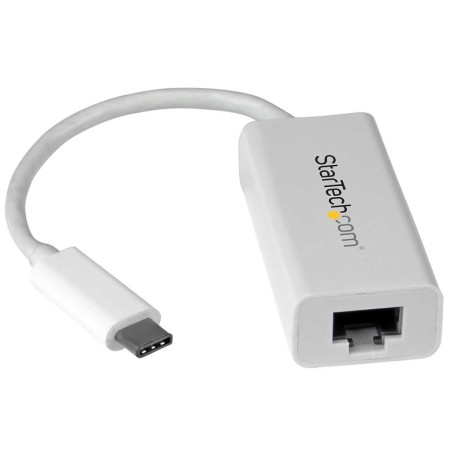 Adaptador de Red Ethernet Gigabit USB-C - Blanco - Compatible con Puertos Thunderbolt 3 - Windows y Mac - Adaptador de Red LAN E