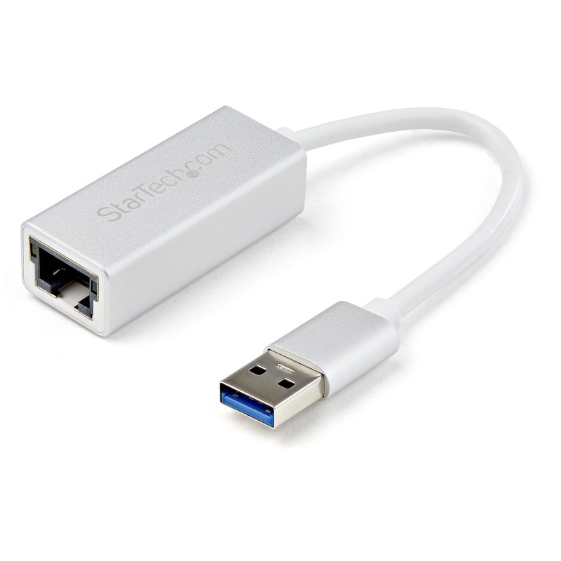 Adaptador de Red Ethernet Gigabit USB 3.0 - Plateado - Con Diseo Estilizado de Aluminio para MacBook  Chromebook or Tablet - Sop