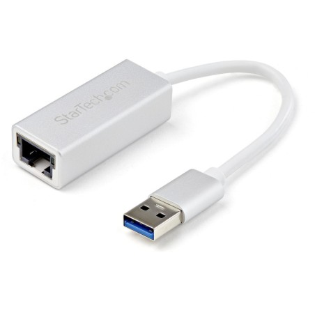 Adaptador de Red Ethernet Gigabit USB 3.0 - Plateado - Con Diseo Estilizado de Aluminio para MacBook  Chromebook or Tablet - Sop