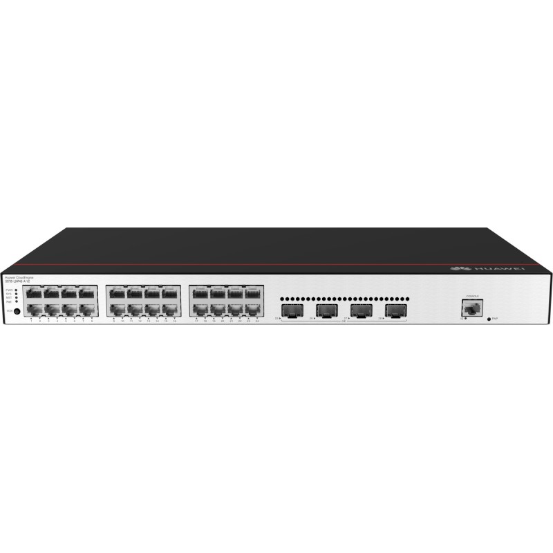 CloudEngine S5735-L24P4S-A-V2 Gestionado L3 Gigabit Ethernet (10/100/1000) Energa sobre Ethernet (PoE) 1U Negro  Plata