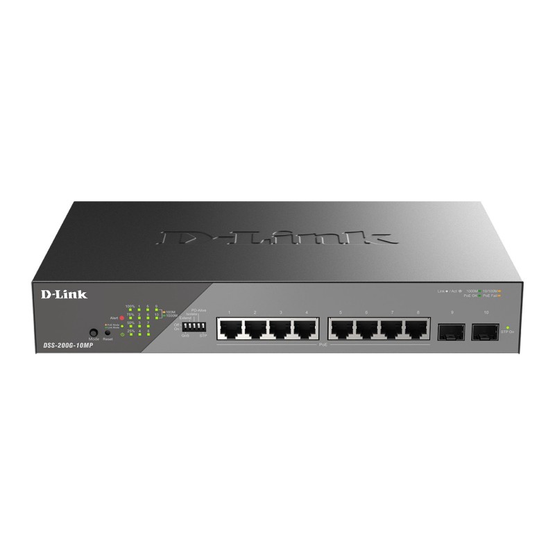 DSS-200G-10MP/E switch Gestionado L2 Gigabit Ethernet (10/100/1000) Energa sobre Ethernet (PoE) 1U Gris