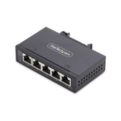 Switch Ethernet Industrial de 5 Puertos no Gestionado IP30 - Ethernet 100/1000 - Montaje en Pared o Carril DIN - IP30 - -40C-75C