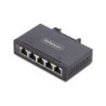 Switch Ethernet Industrial de 5 Puertos no Gestionado IP30 - Ethernet 100/1000 - Montaje en Pared o Carril DIN - IP30 - -40C-75C
