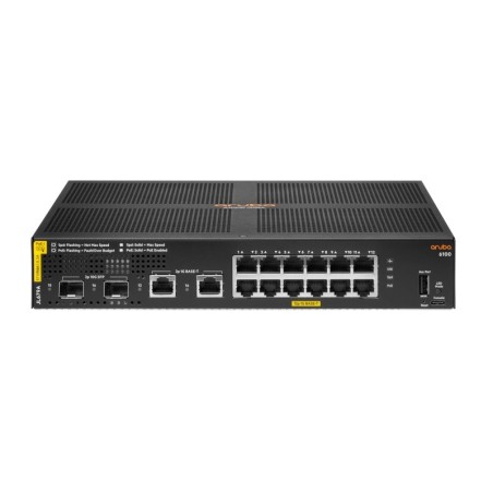 Aruba Networking 6100 12G Class4 PoE 2G/2SFP+ 139W Gestionado L3 Gigabit Ethernet (10/100/1000) Energa sobre Ethernet (PoE) 1U N