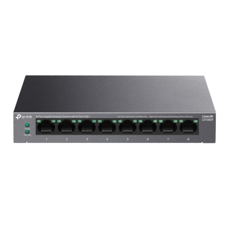 LiteWave LS108GP switch No administrado Gigabit Ethernet (10/100/1000) Energa sobre Ethernet (PoE) Negro