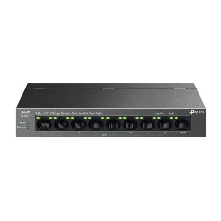 LiteWave LS109P switch No administrado Fast Ethernet (10/100) Energa sobre Ethernet (PoE) Negro