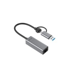Metal USB-C/USB-A 2.5Gbps Ethernet Adapter
