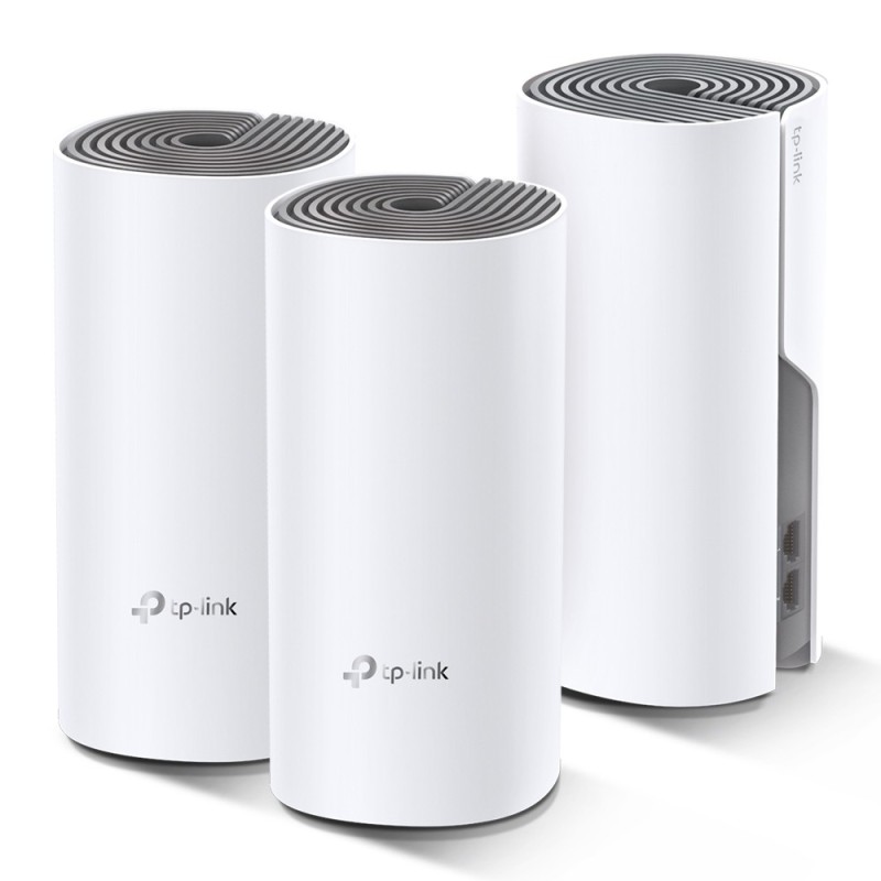 Deco E4 (3-pack) Doble banda (2 4 GHz / 5 GHz) Wi-Fi 5 (802.11ac) Blanco  Gris 2 Interno